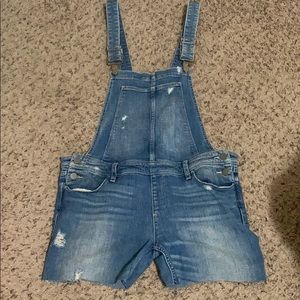 Paige denim overall cutoff shorts